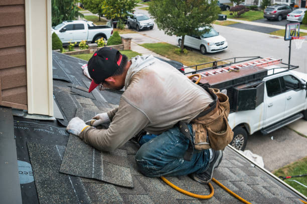 Professional Roofing technician working in Audubon, NJ